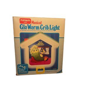 1985 Vintage New In Box Musical GloWorm Crib Light‎